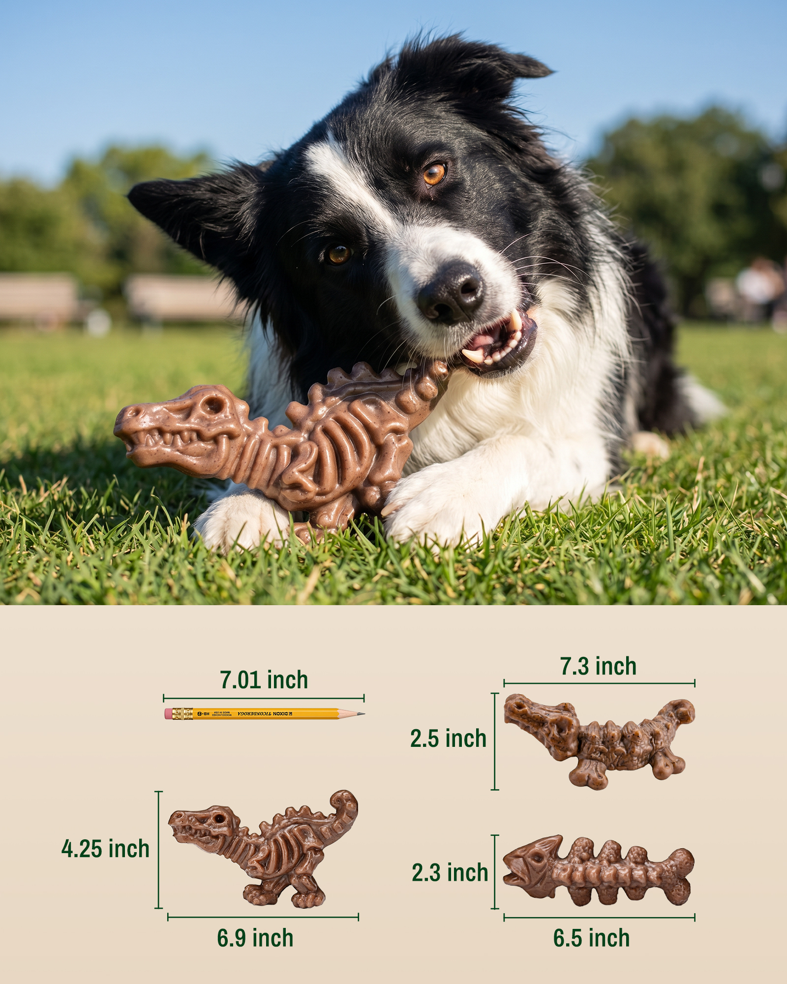 3 Pack Dog Toys for Aggressive Chewers 25-90 lbs,Bacon Flavored | Tough Dog Toys for Medium Large Breeds,Strong Dog Toy, Durable Dog Chew Toys, Nylon Chew Bone Dog Toys to Keep Them Busy