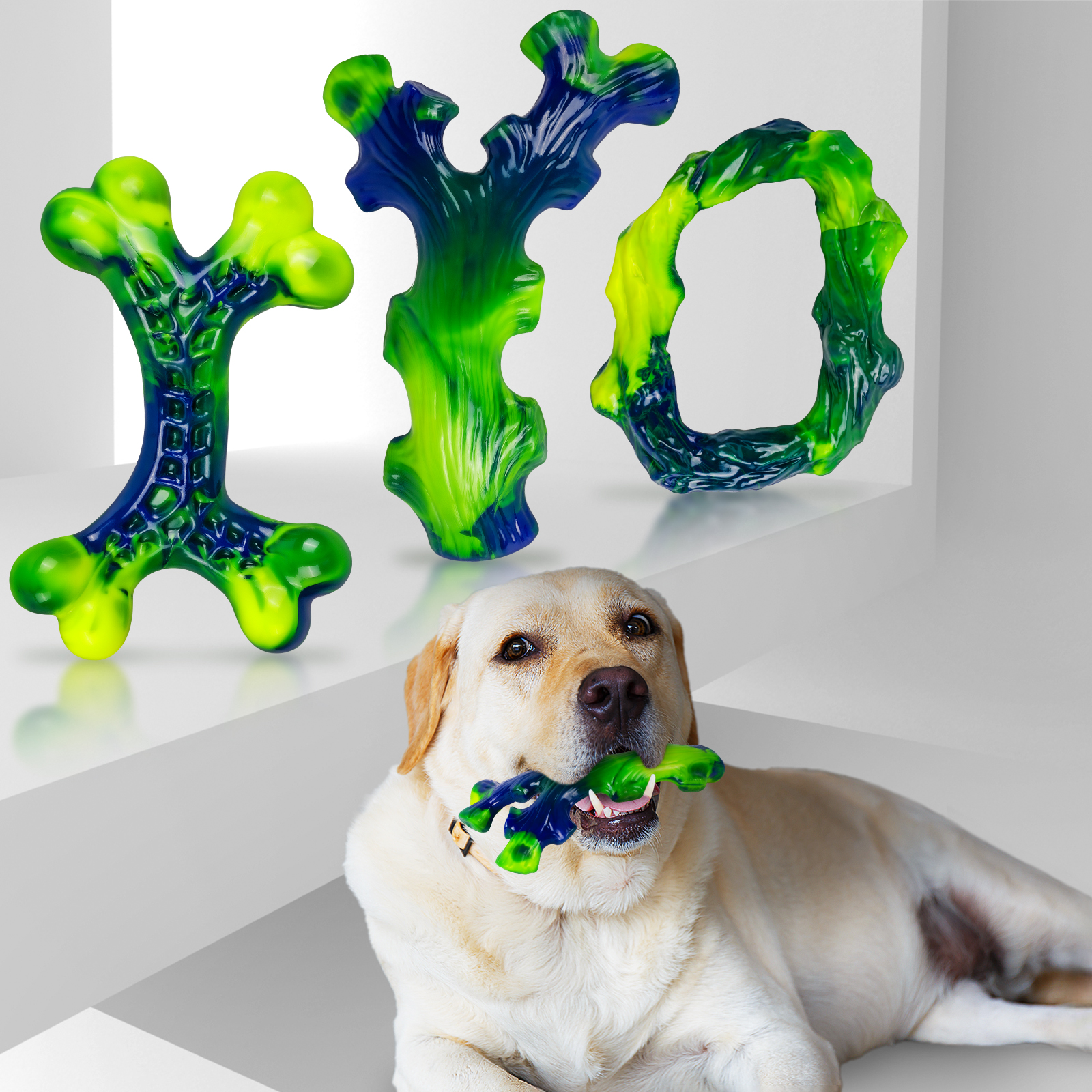 Frienhund by Apasiri Tough Dog Toys for Aggressive Chewers Model 315 Peanut