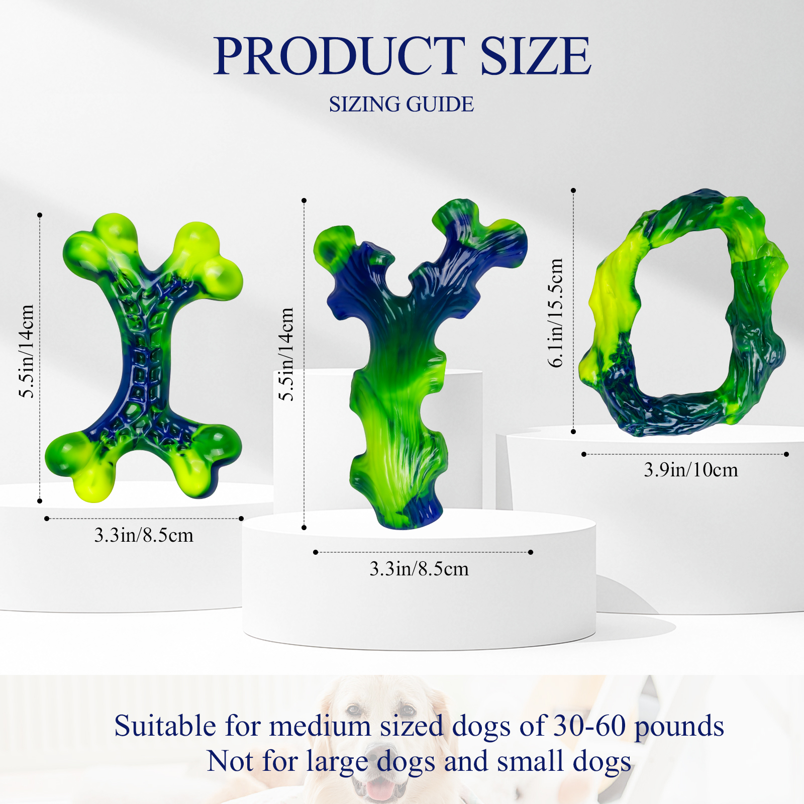 6-Pack Indestructible Dog Toys for Large Breed