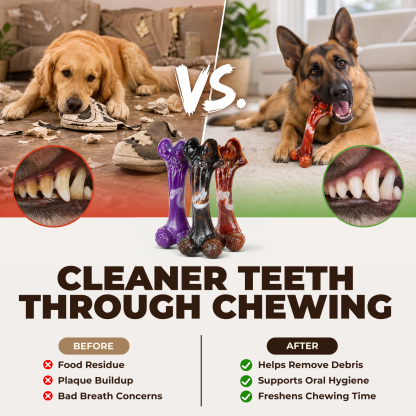 3-Pack Tough Dog Bone Chew Toys for Aggressive Chewers, 25–90 lbs Heavy-Duty Dog Bones for Medium & Large Dogs, Solid Nylon, Textured Surfaces, Bacon Flavor & Fillable Grooves for Wet Food