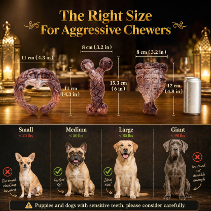 3 Pack Tough Dog Chew Toys for Aggressive Chewers 25-85 lbs, Brown Bacon Flavored, Durable Dog Toys for Medium Large Breeds, Hard Nylon Dog Toy, Reduce Boredom, Teeth Cleaning, Long-Lasting