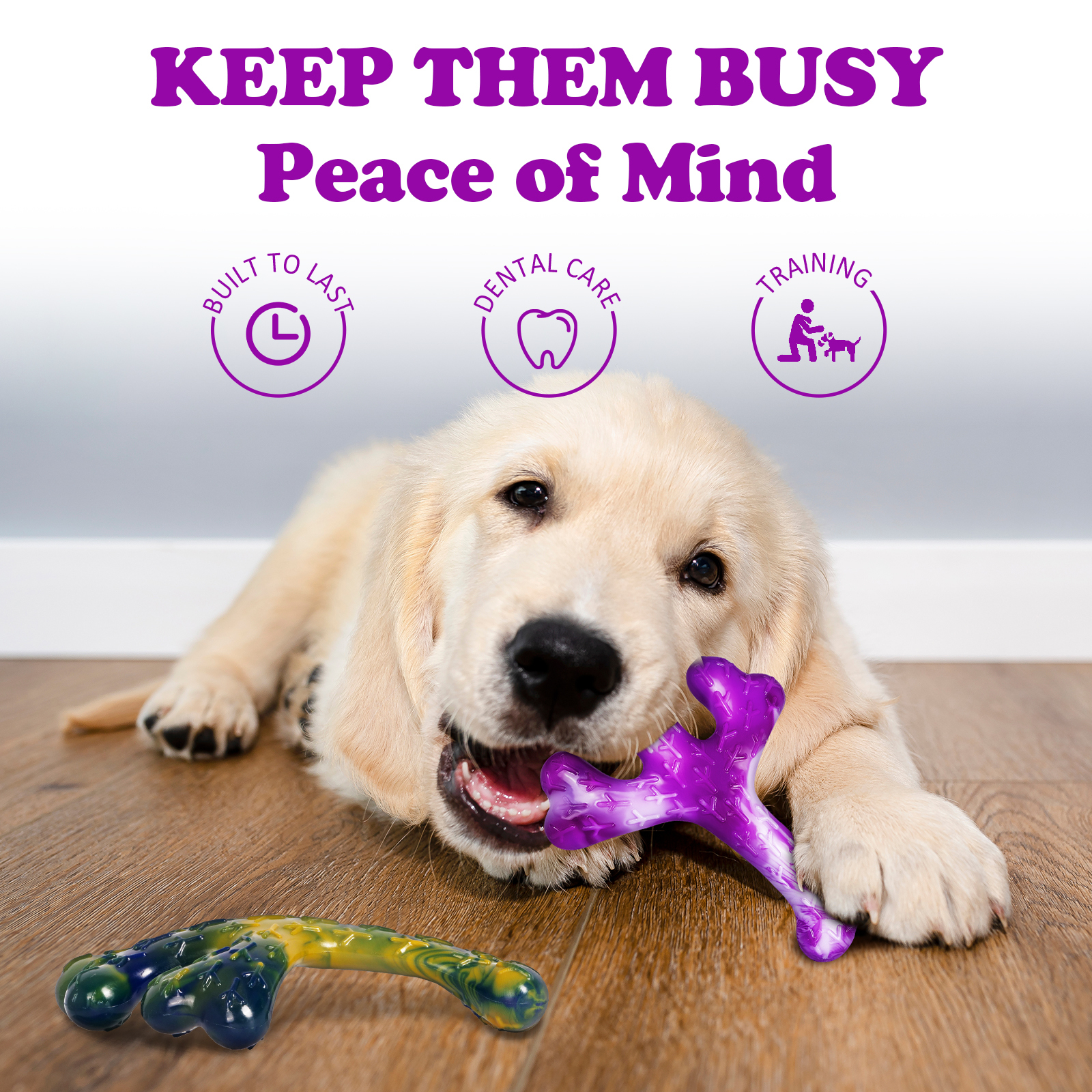 Frienhund by Apasiri Aggressive Chewers Dog Chew Toys - 2 Pack 