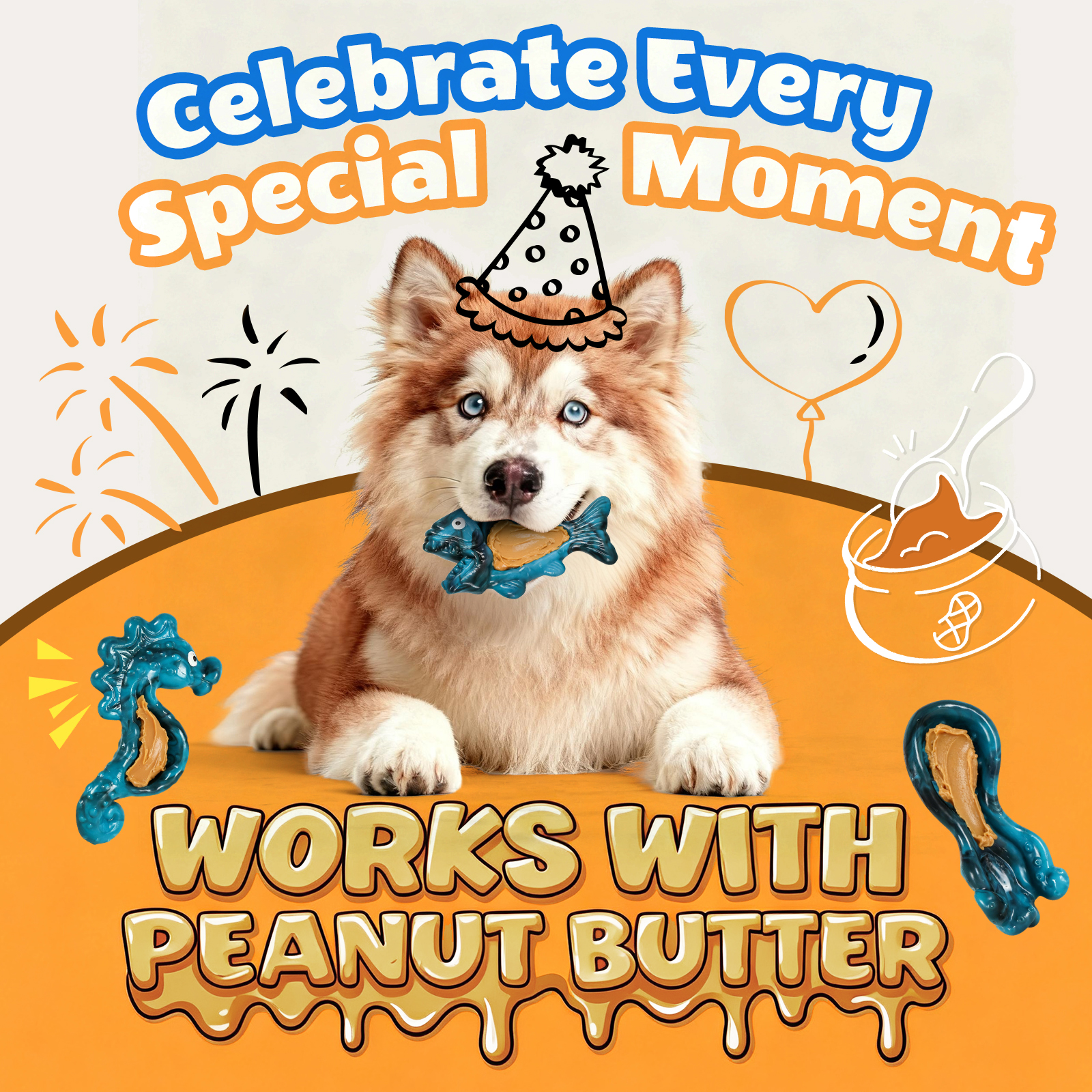 Dog Toys for Aggressive Chewers: Gift Box with 3 Pack Dog Chew Toys