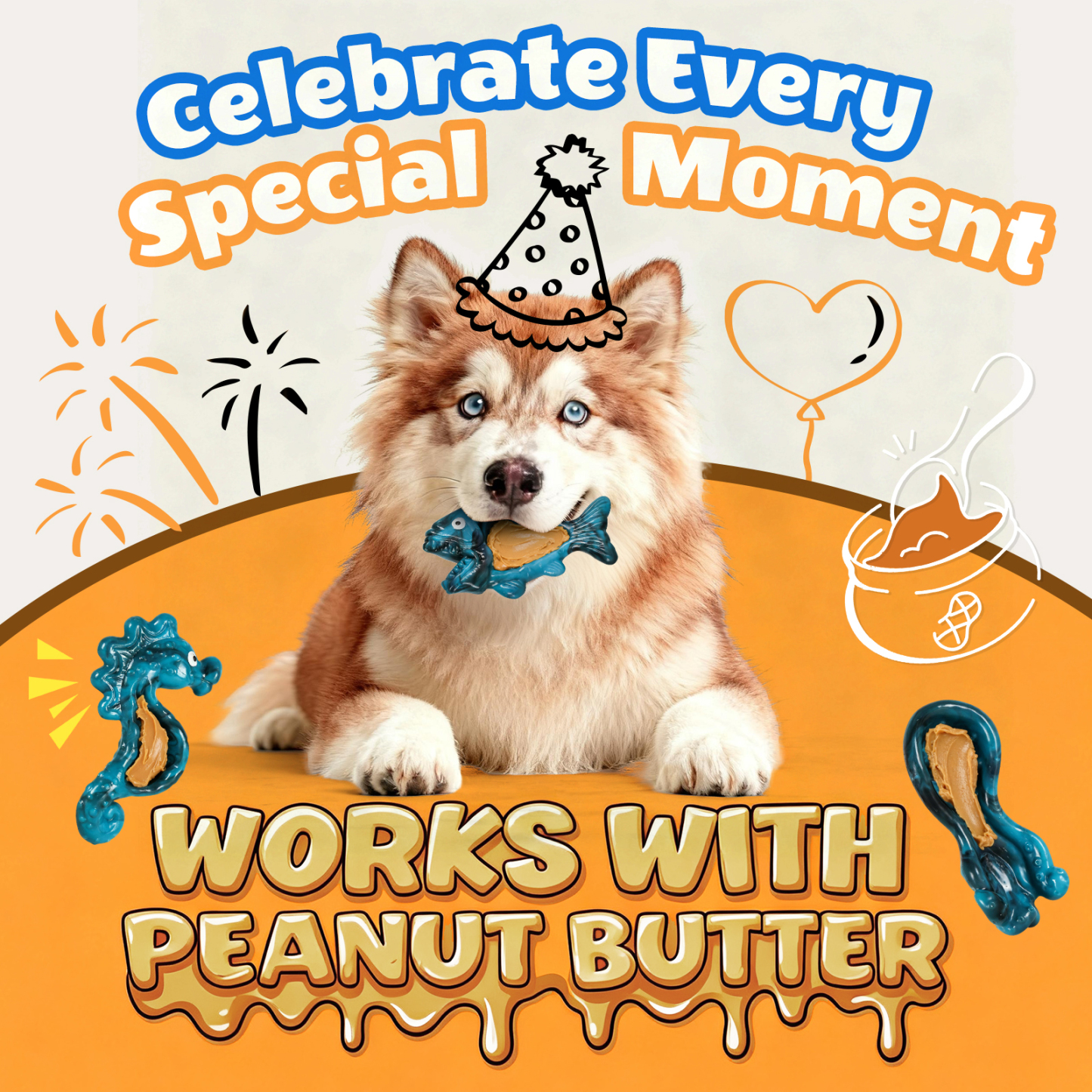 Dog Toys for Aggressive Chewers: Gift Box with 3 Pack Dog Chew Toys