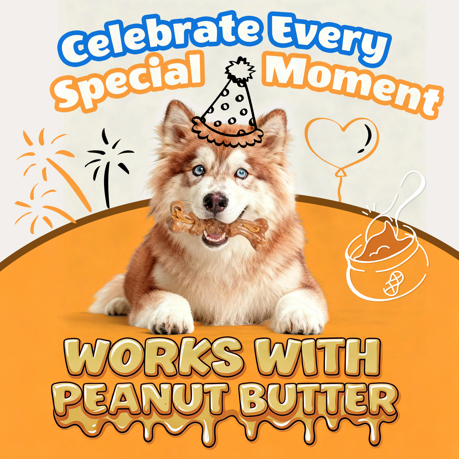 Dog Toys for Aggressive Chewers: Gift Box with 3 Pack Dog Chew Toys