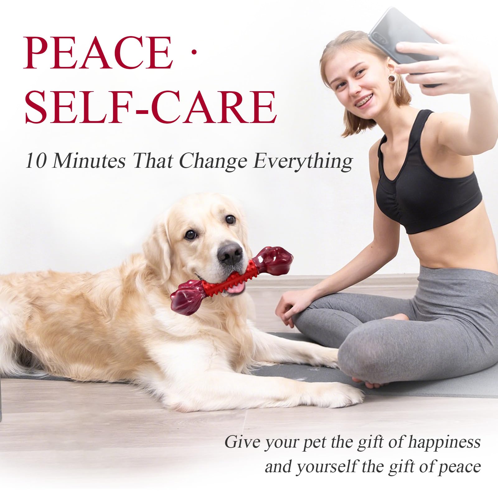 Apasiri Dog Toys for Aggressive Chewers with Beef Flavor: 4-Pack Dog Bones for Large Dogs