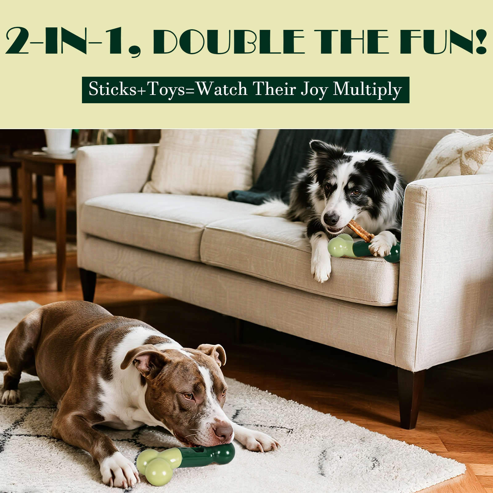 Apasiri Bully Stick Holder for Aggressive Chewers : Green