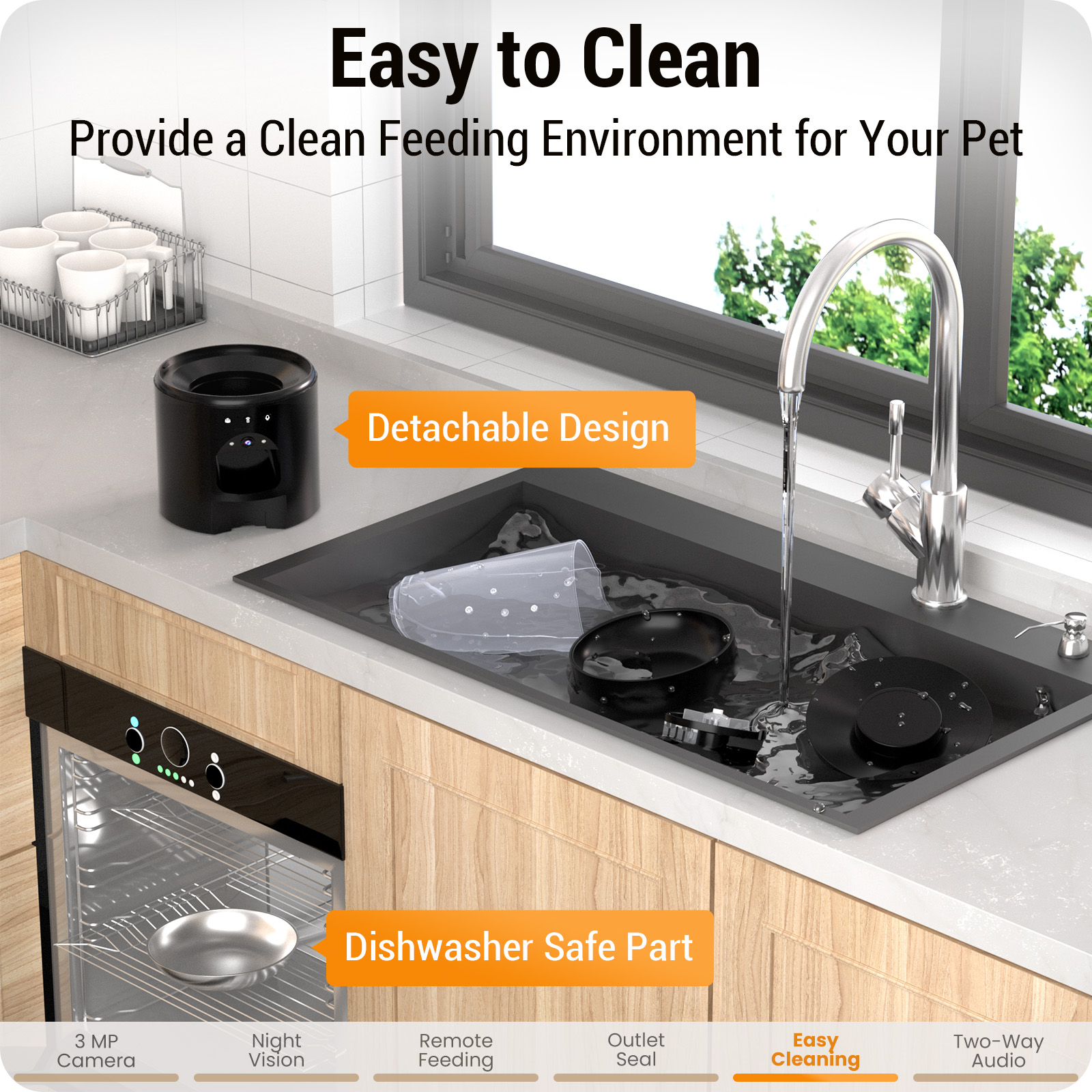 5L Automatic Cat Feeder with 2K HD Camera: 5G WiFi Automatic Dog Feeder with Night Vision