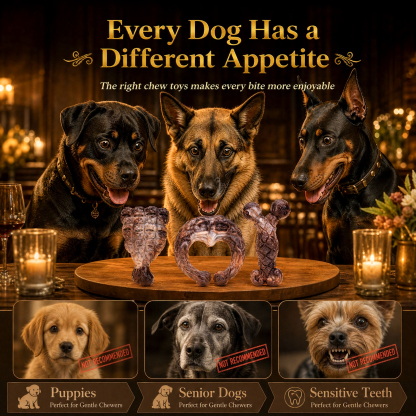 3 Pack Tough Dog Chew Toys for Aggressive Chewers 25-85 lbs, Brown Bacon Flavored, Durable Dog Toys for Medium Large Breeds, Hard Nylon Dog Toy, Reduce Boredom, Teeth Cleaning, Long-Lasting