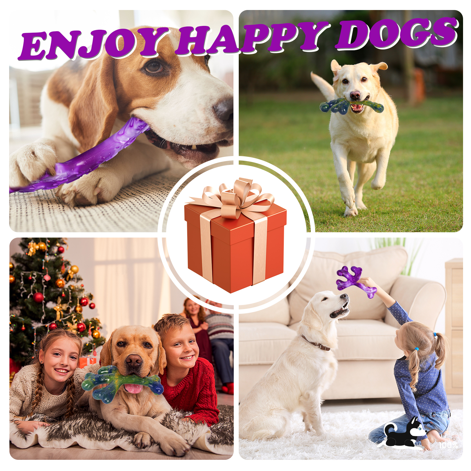 Frienhund by Apasiri Aggressive Chewers Dog Chew Toys - 2 Pack 