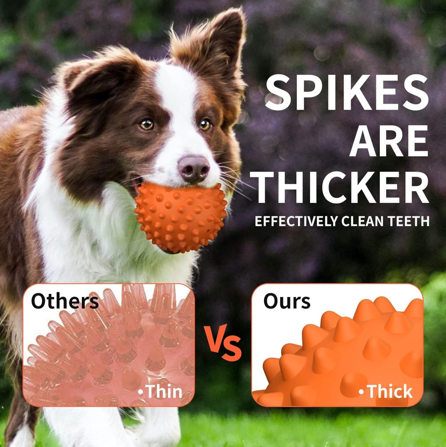 Apasiri Dog Balls for Aggressive Chewers, Dog Toys for Aggressive Chewers ：Butter 2 Pack