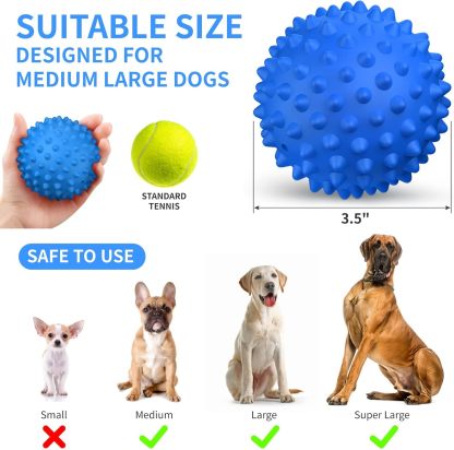 Apasiri Dog Toys for Aggressive Chewers, Dog Balls, Dog Balls for Aggressive Chewers ：Flavor 2 Pack