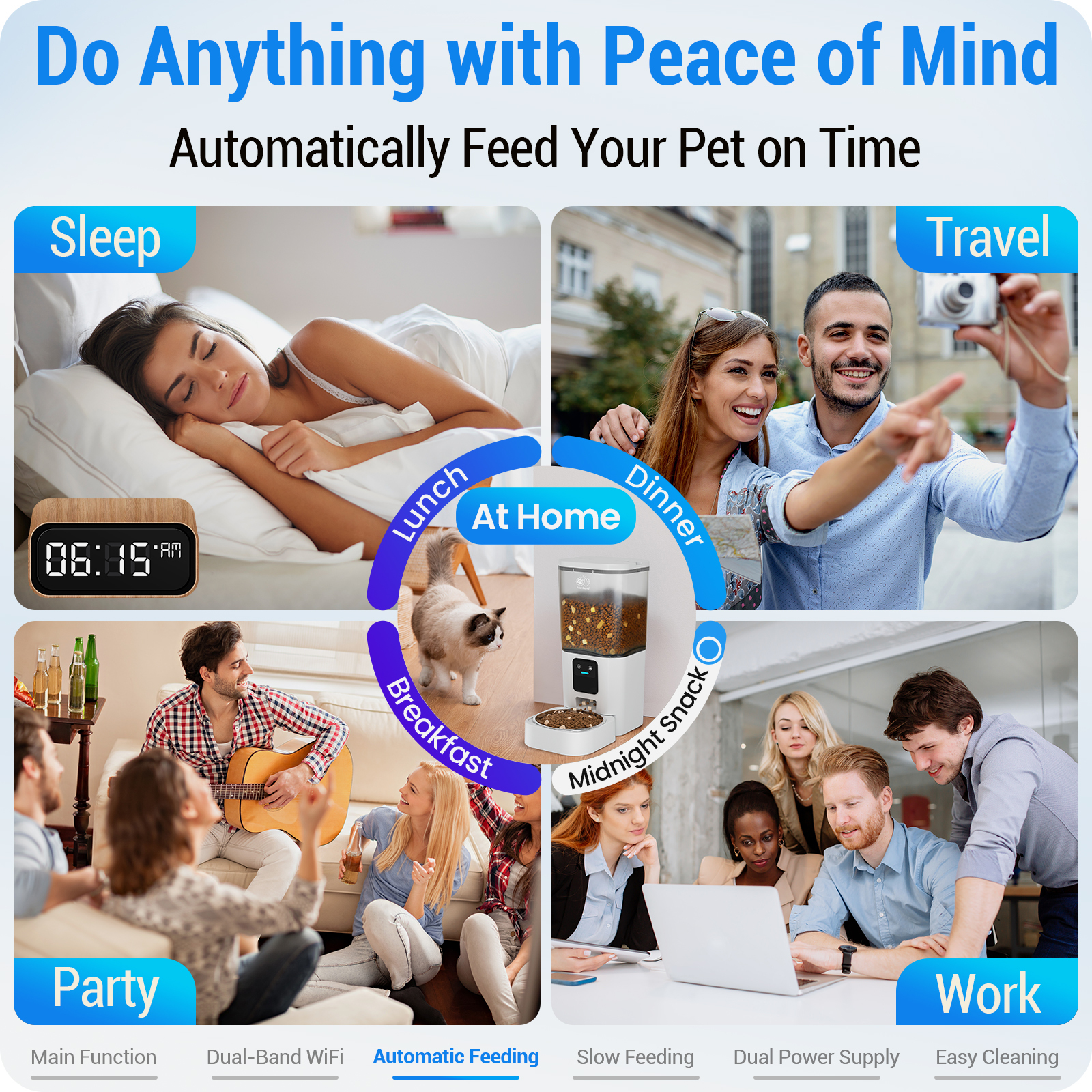 Frienhund by Apasiri 7L Automatic Cat Feeder with Slow Feed: 5G WiFi