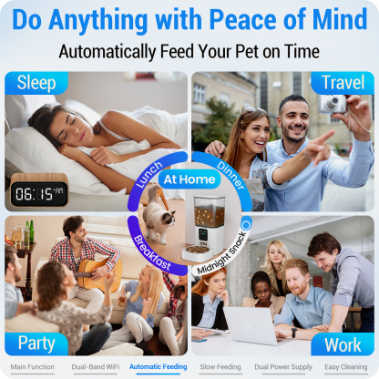 Frienhund by Apasiri 7L Automatic Cat Feeder with Slow Feed: 5G WiFi