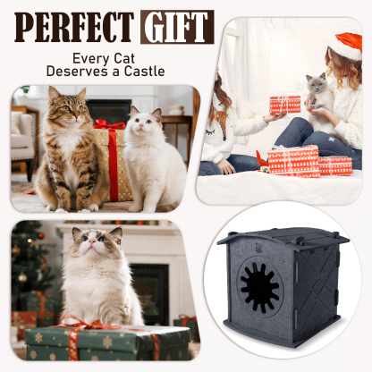 Cat Houses for Indoor Cats: Apasiri Felt Cat House Cave Cathouse