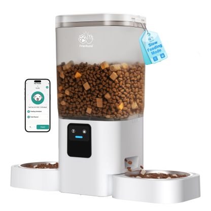 Automatic Cat Feeders 2 cat with Slow Feed: Automatic Dog Feeder with 5G WiFi