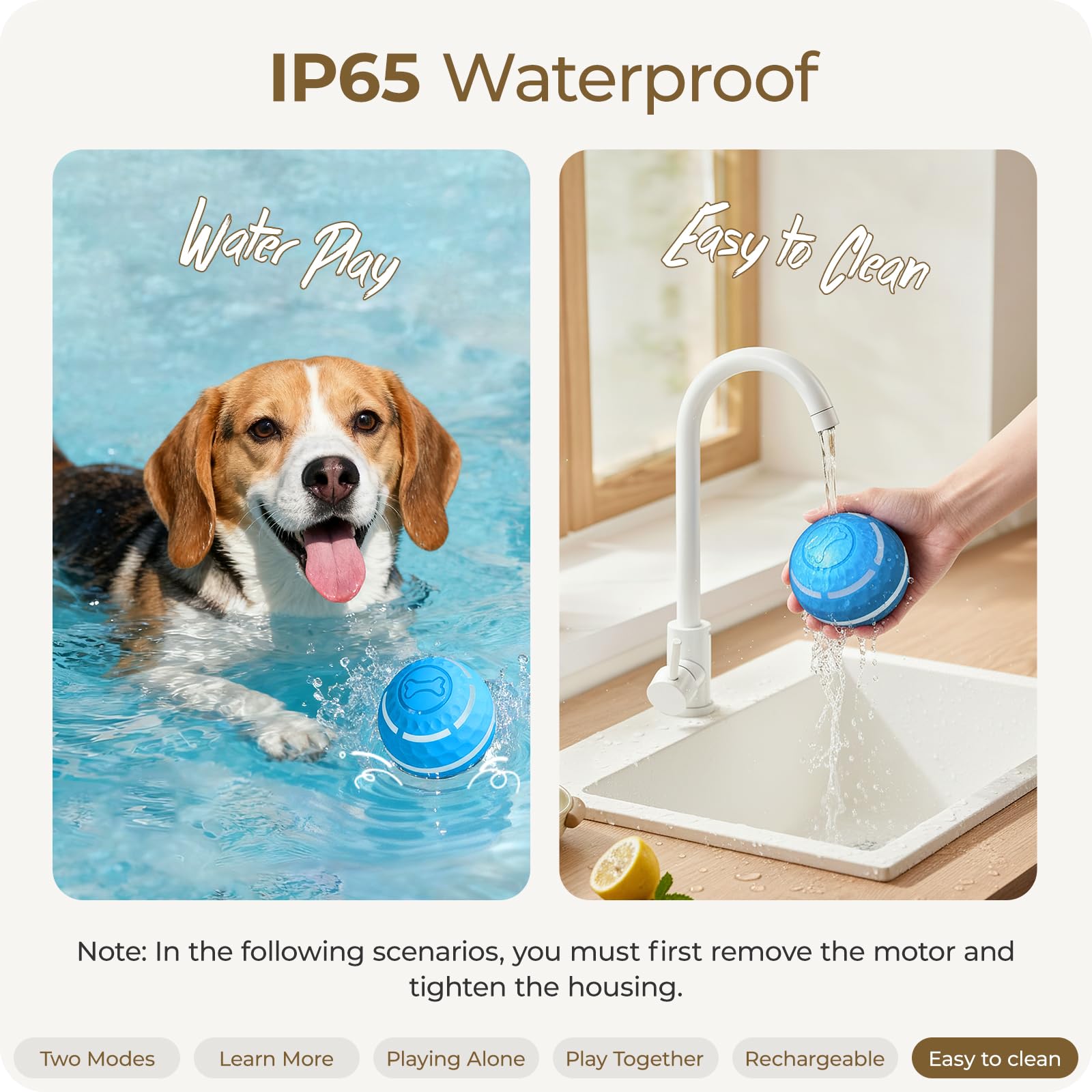 Apasiri Interactive Dog Toys: Automatic Moving Dog Balls with LED Lights