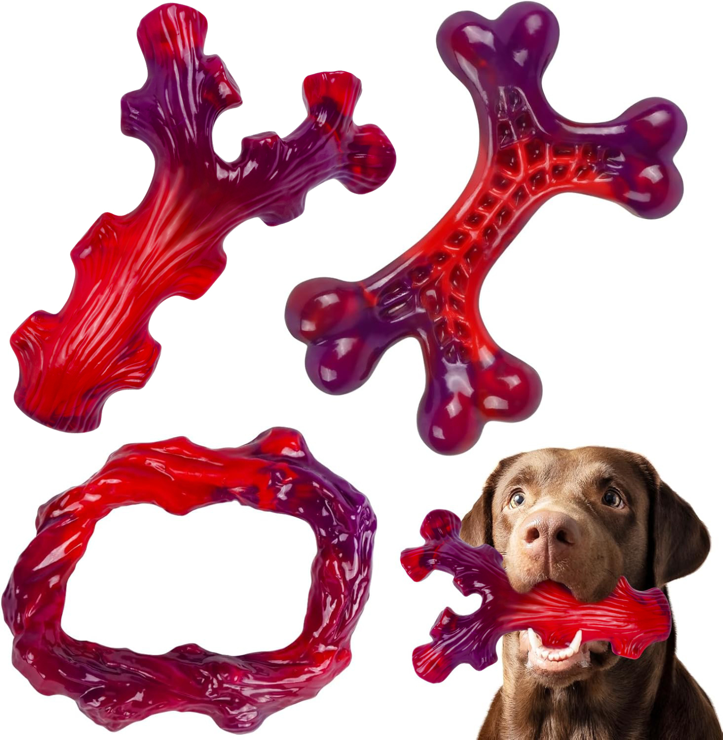 Frienhund by Apasiri Tough Dog Toys for Aggressive Chewers Model 315 Beef