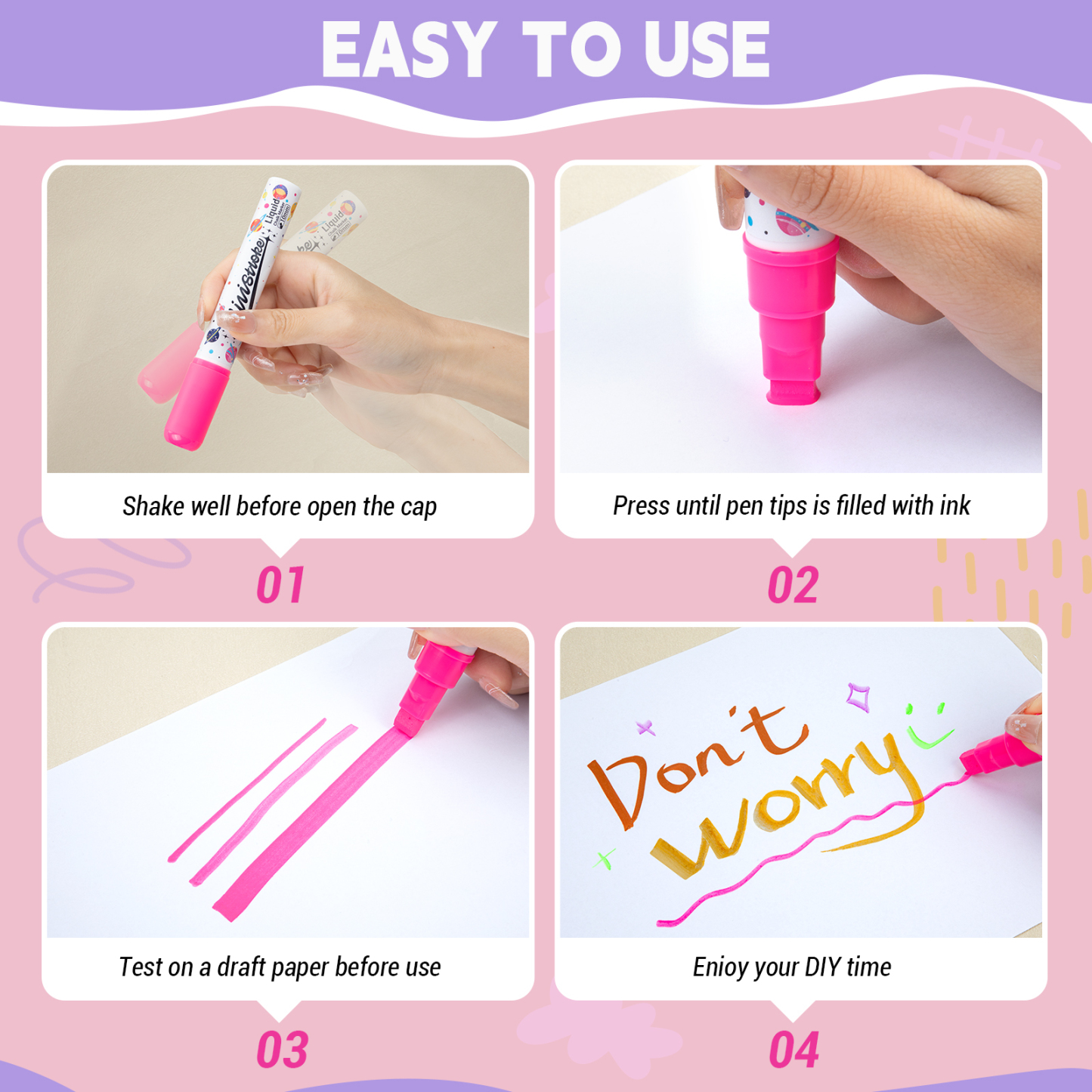 Jumbo Liquid Chalk Markers, Broad Tip 10mm, 12  Colors