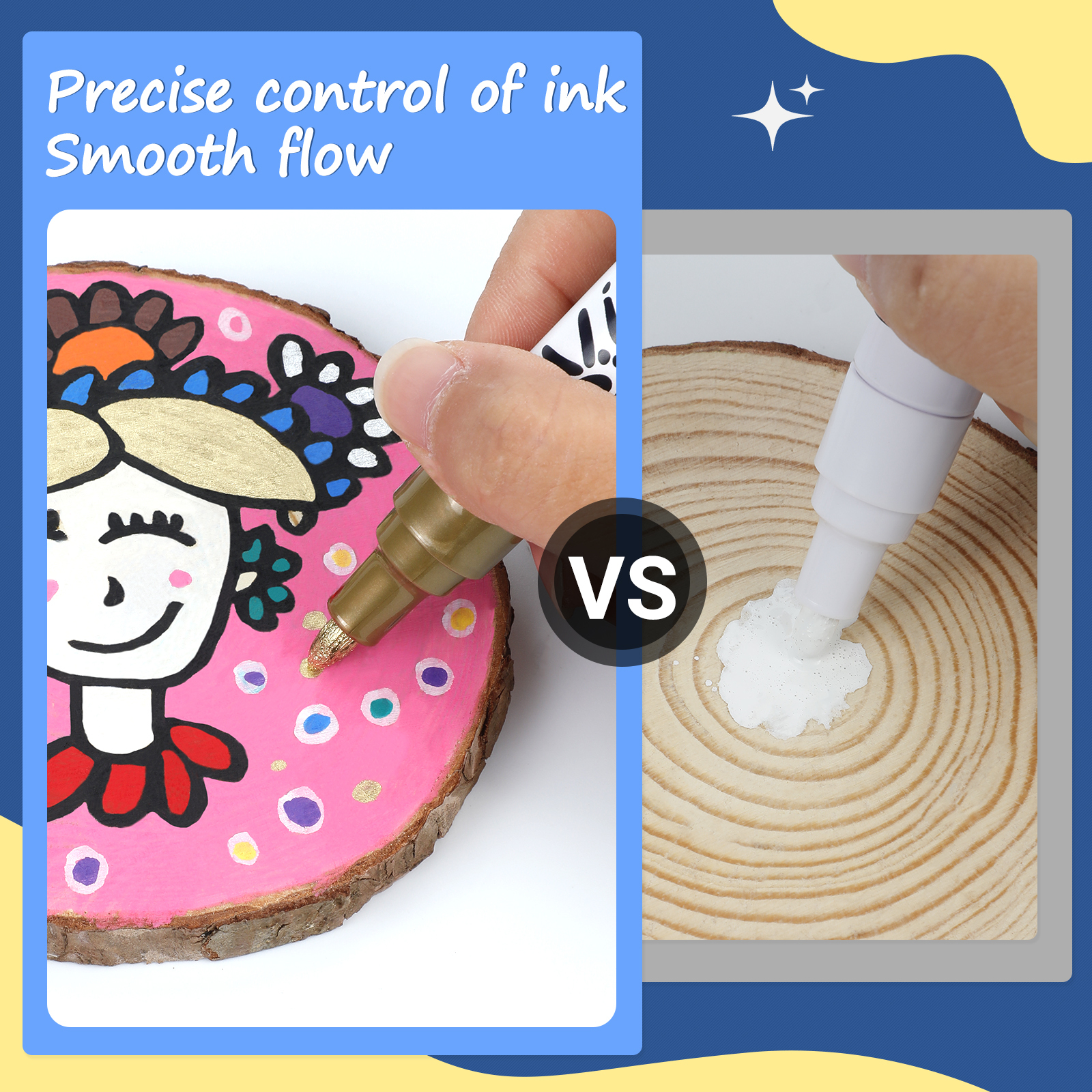 Oil-Based Permanent Paint Markers, 12 Colors