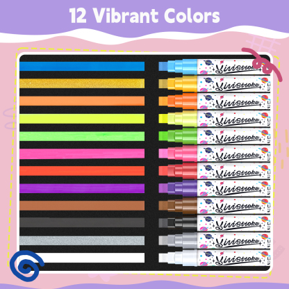 Jumbo Liquid Chalk Markers, Broad Tip 10mm, 12  Colors