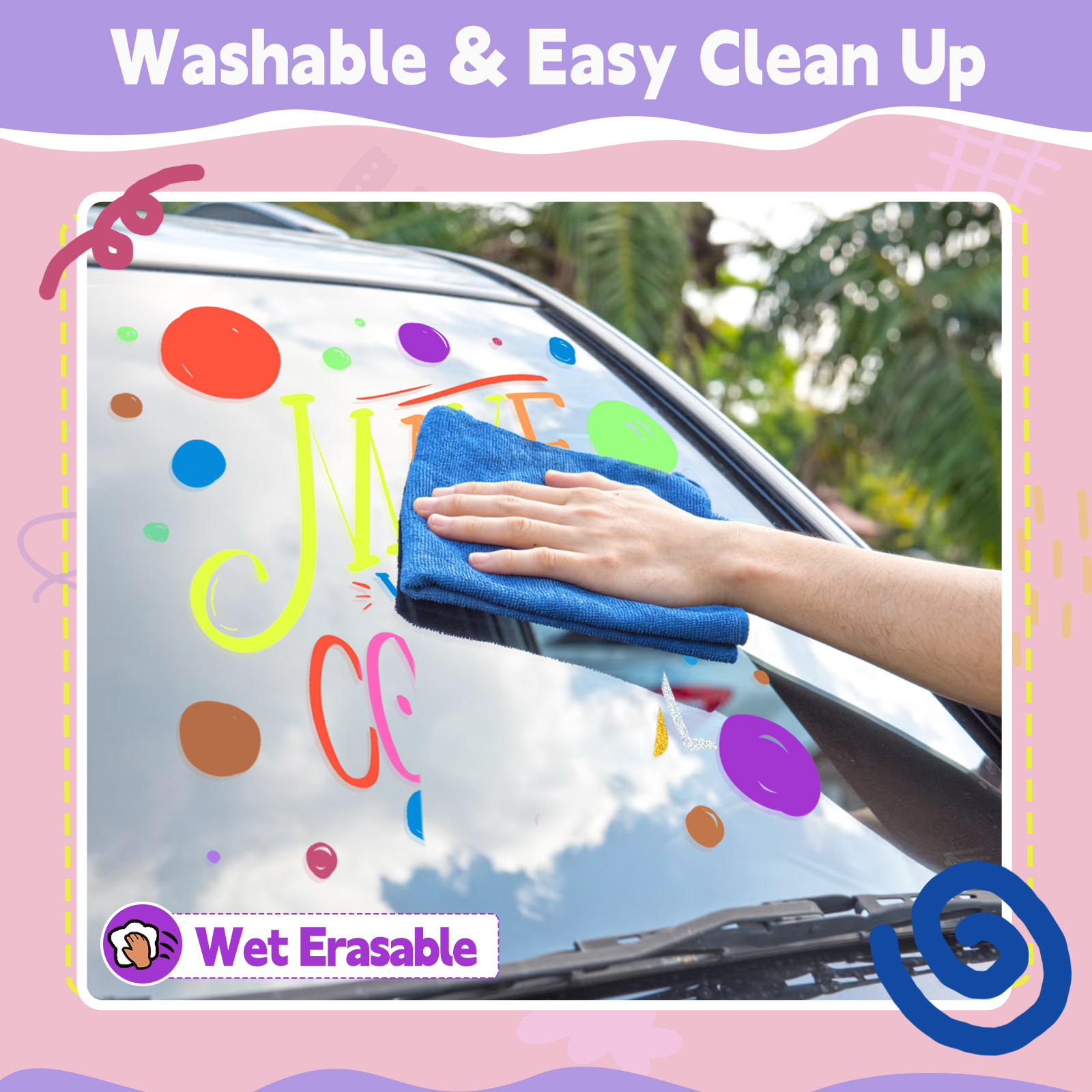 Jumbo Liquid Chalk Markers, Broad Tip 10mm, 12  Colors