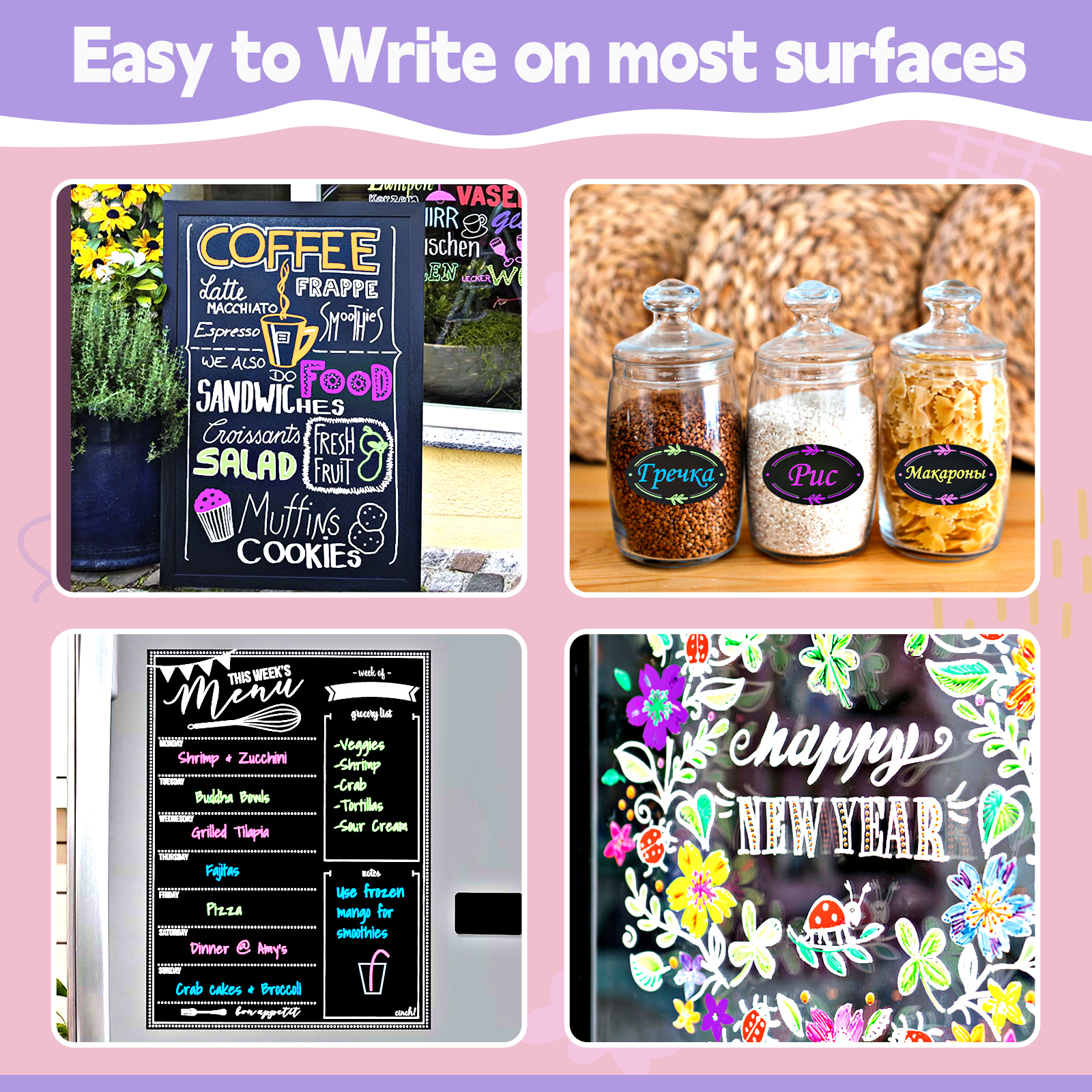 Jumbo Liquid Chalk Markers, Broad Tip 10mm, 12  Colors