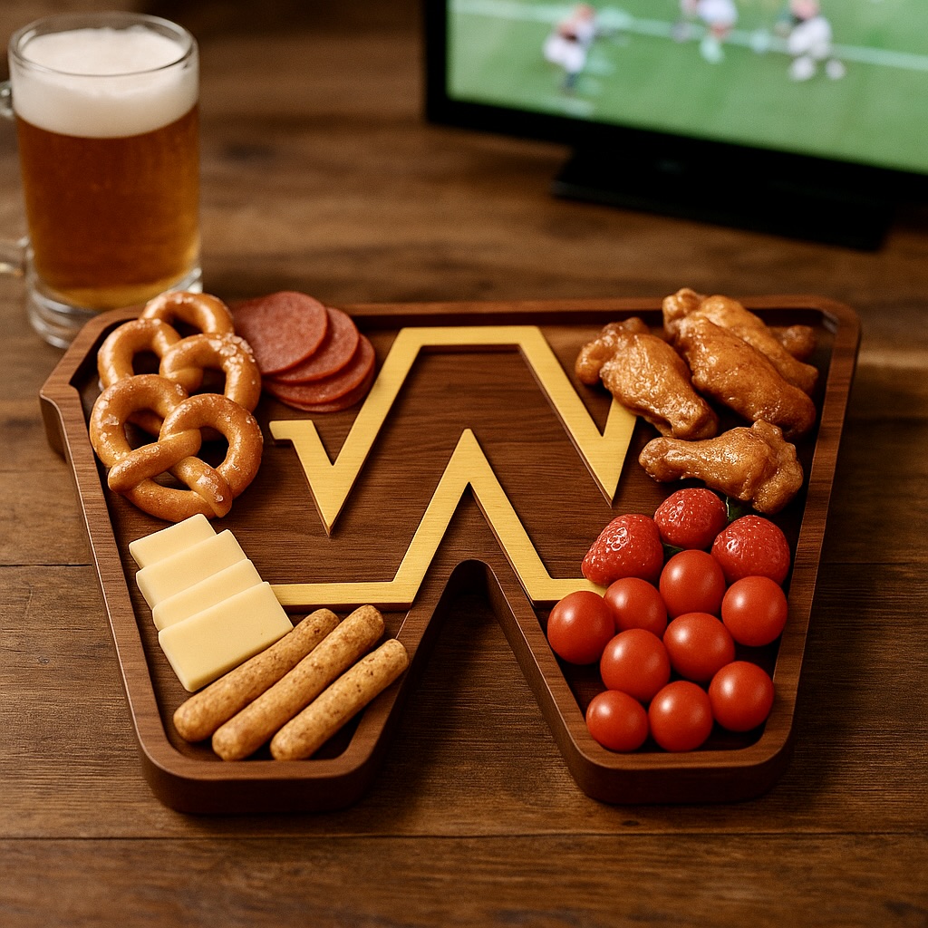 Team Legacy Wooden Charcuterie Board – Limited Edition Game Day Platter