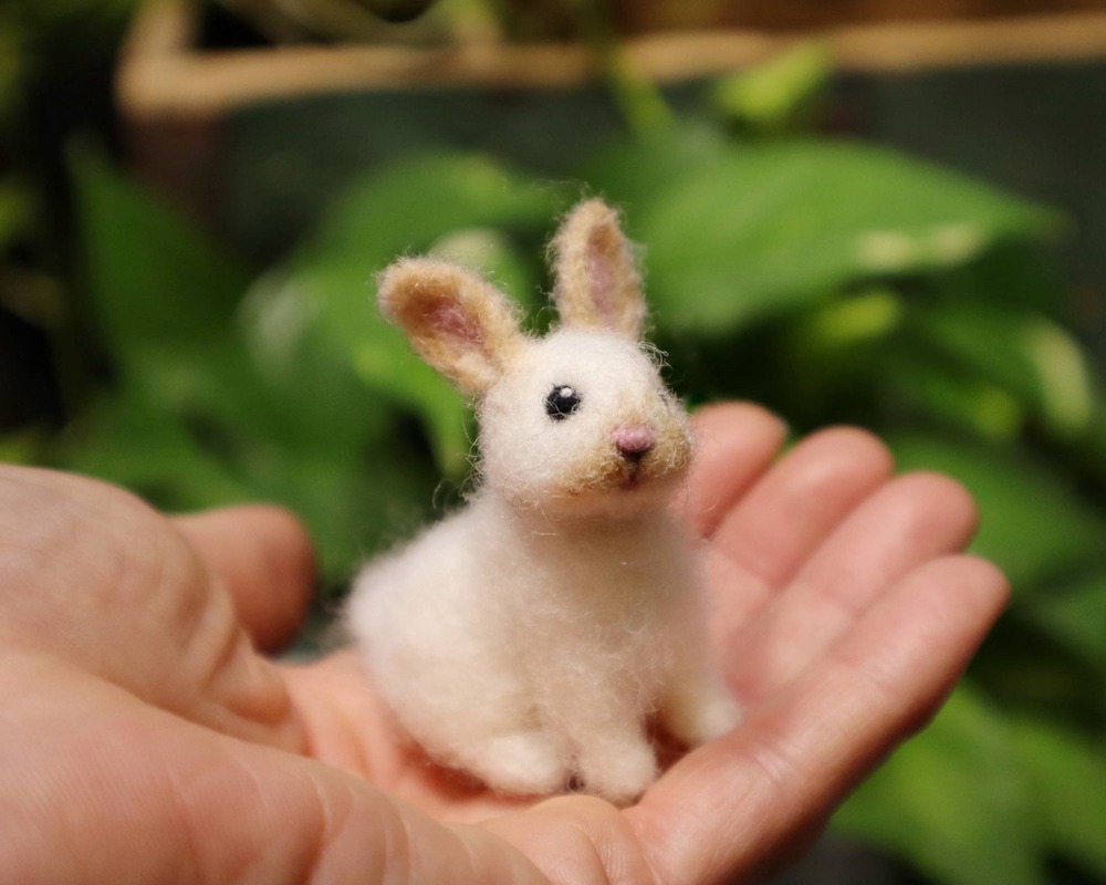 Needle Felted Baby Bunny