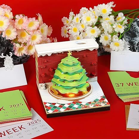 🎄2025 Christmas Dimensional Calendar Sticky Notes!📅