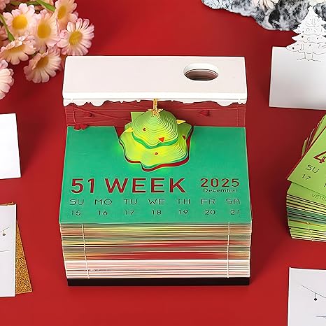 🎄2025 Christmas Dimensional Calendar Sticky Notes!📅