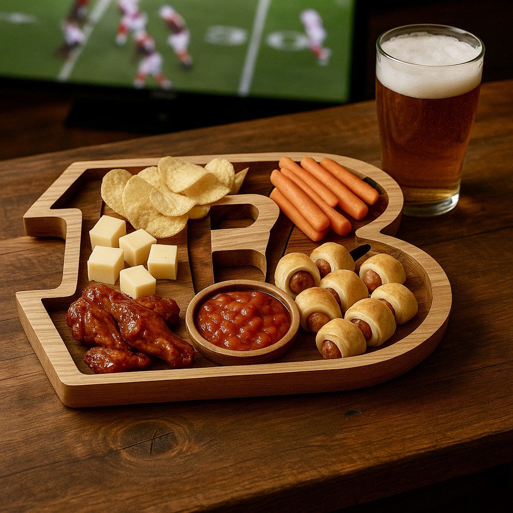 Team Legacy Wooden Charcuterie Board – Limited Edition Game Day Platter