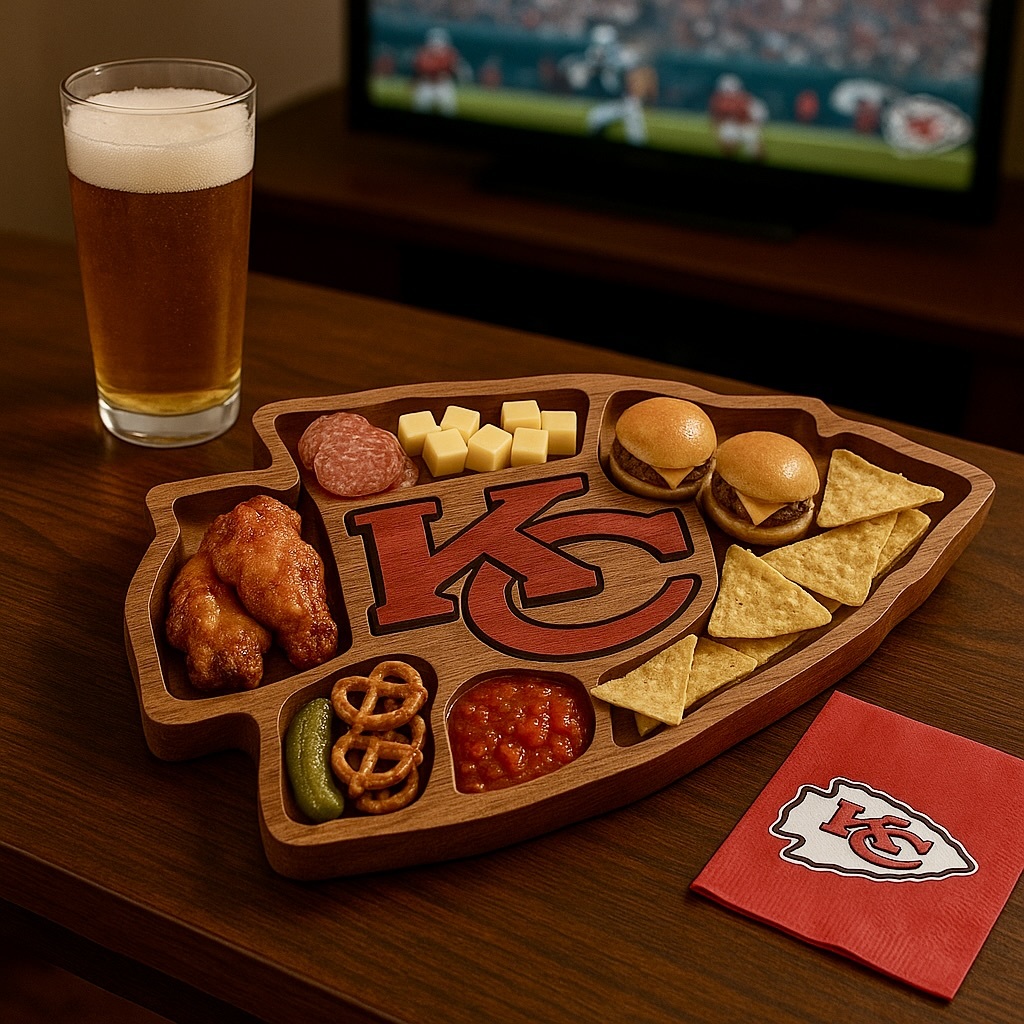 Team Legacy Wooden Charcuterie Board – Limited Edition Game Day Platter