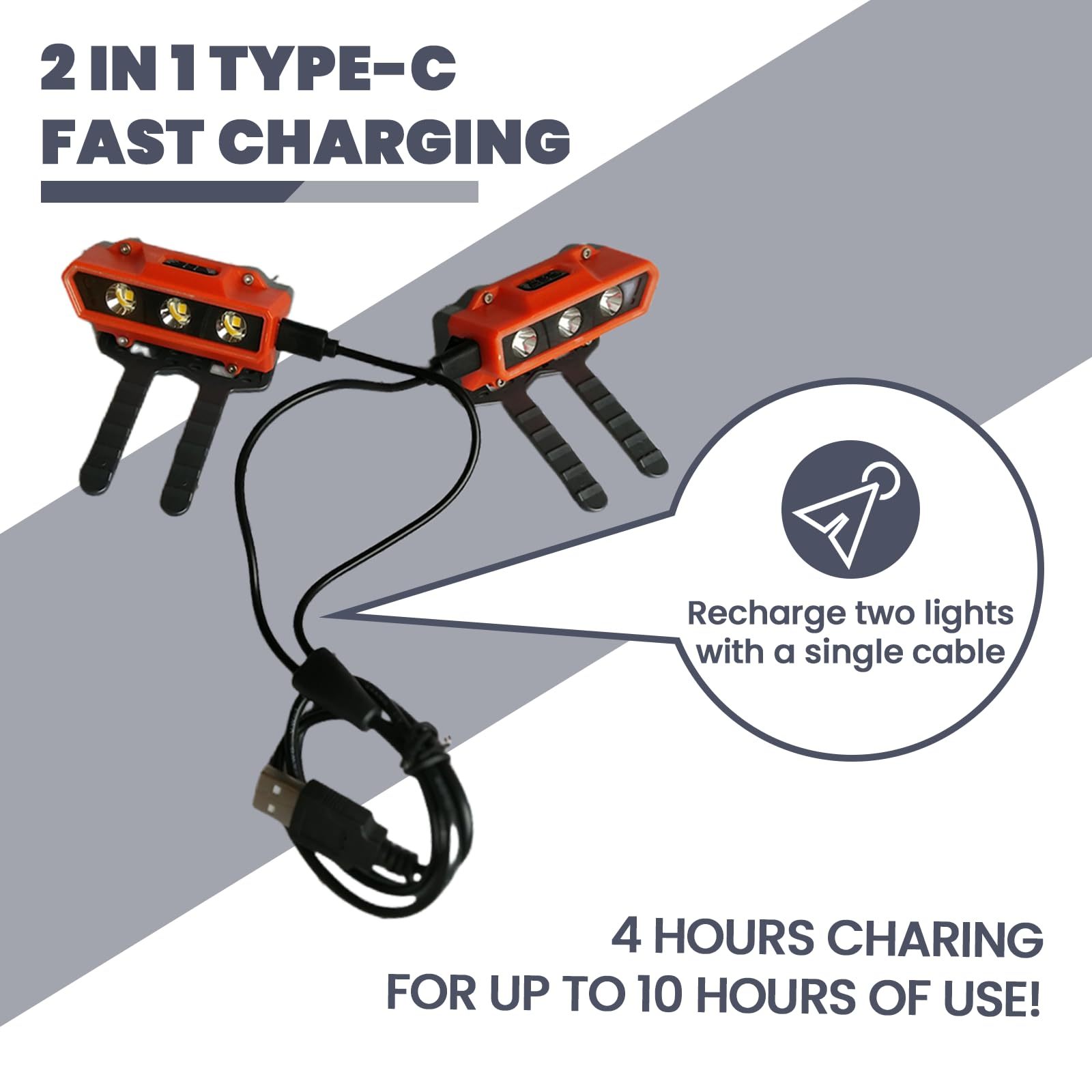 Shoe Lights - One Charge Lasts for 8 Hours - 2 Pcs