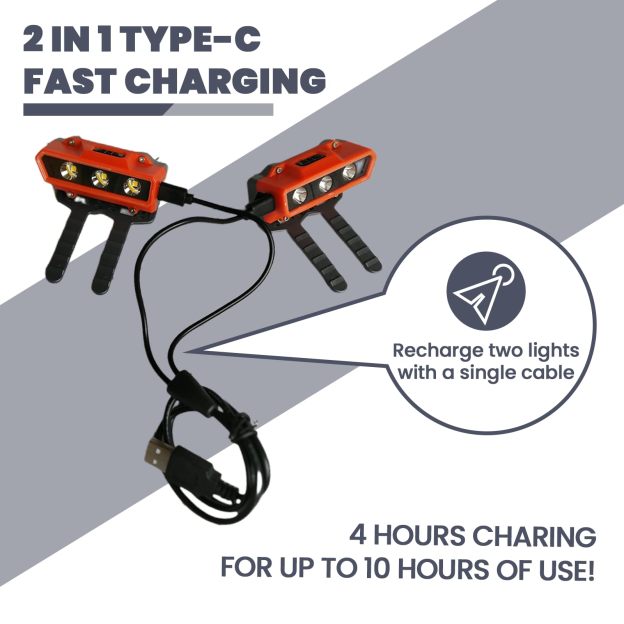 Shoe Lights - One Charge Lasts for 8 Hours - 2 Pcs