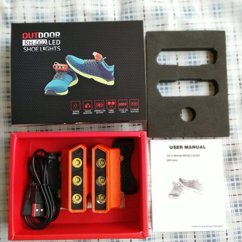 Shoe Lights - One Charge Lasts for 8 Hours - 2 Pcs