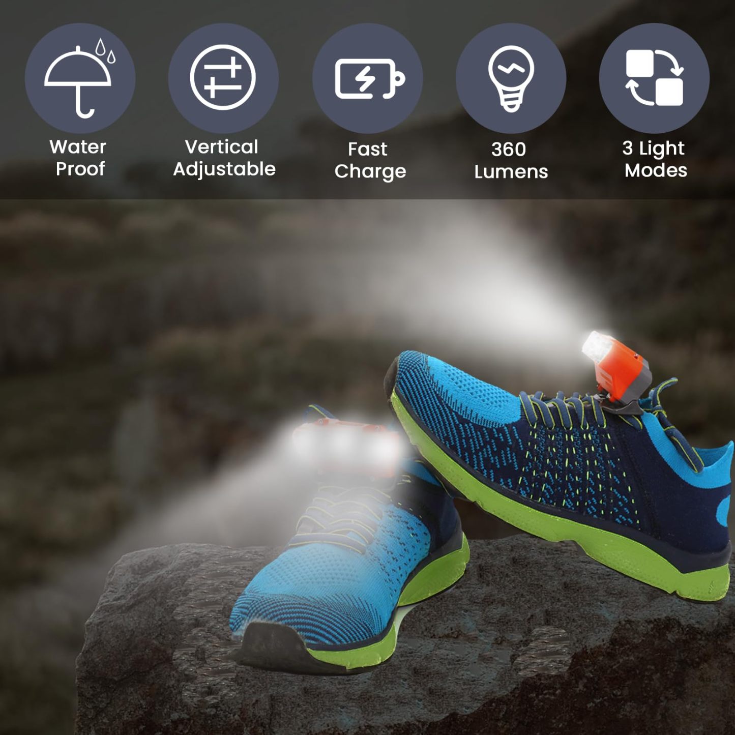 Shoe Lights - One Charge Lasts for 8 Hours - 2 Pcs