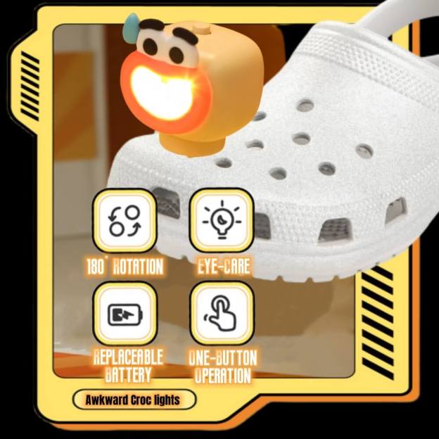 Awkward Big Mouth Monster Croc Lights - 2 Pcs - Croc Lights