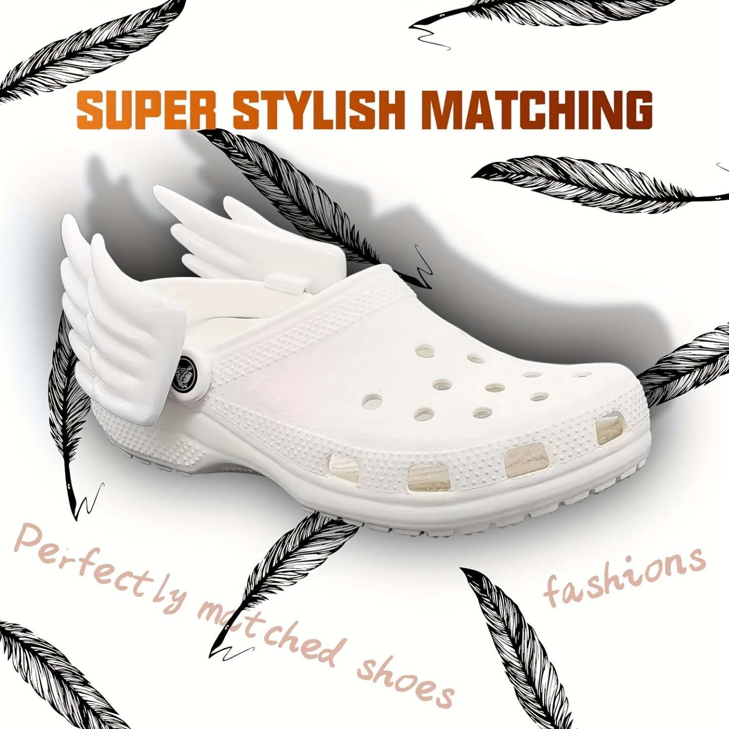 Croc Cool Fly Wing Charms - 2 Pcs-Croc Lights®