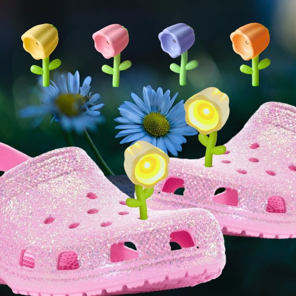 Flower Croc Lights - 2 Pcs - Croc Lights