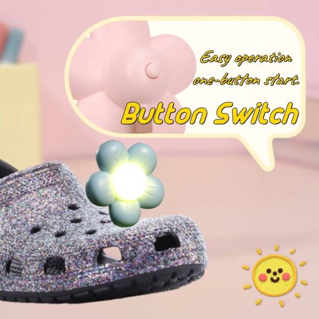 Flower Croc Lights - 2 Pcs - Croc Lights