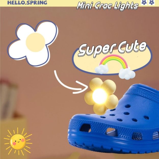 Flower Croc Lights - 2 Pcs - Croc Lights