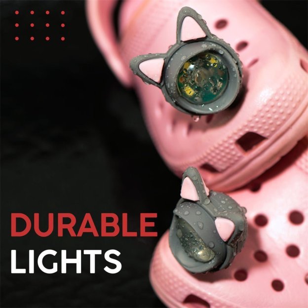 Kitten Ears Croc Lights - 2 Pcs - Croc Lights