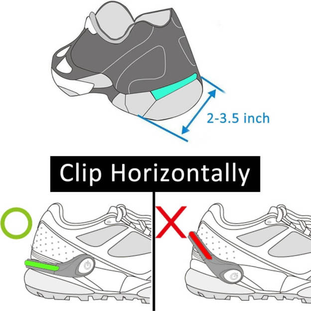 LED Flash Shoe Safety Clip Lights - 2 Pcs - Croc Lights