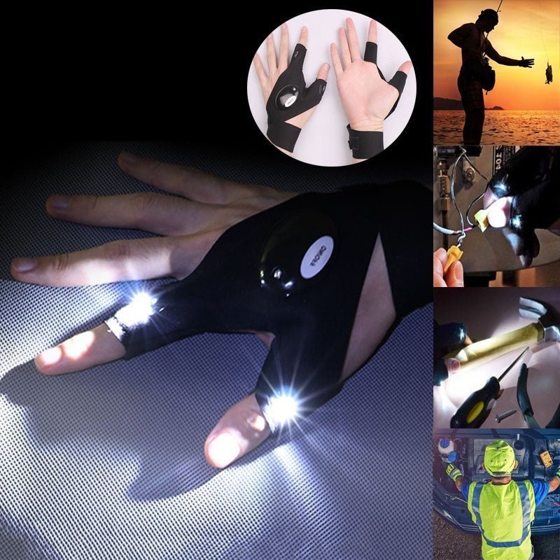 LED Flashlight Gloves - 2 Pcs-Croc Lights®