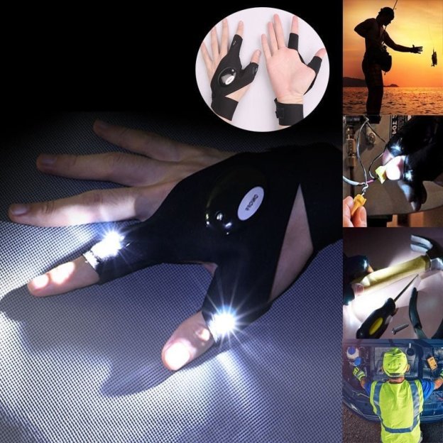 LED Flashlight Gloves - 2 Pcs-Croc Lights®