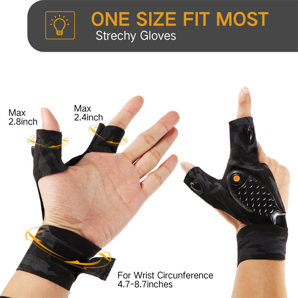 LED Flashlight Gloves - 2 Pcs-Croc Lights®