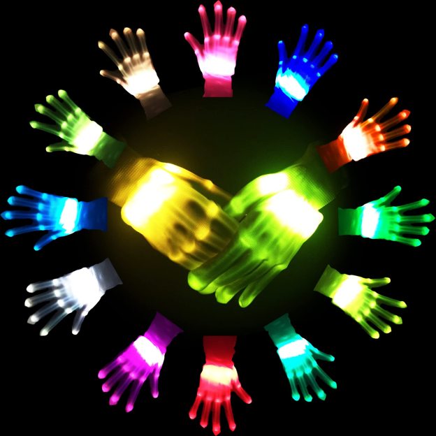 Led Gloves - 2 Pcs - Croc Lights