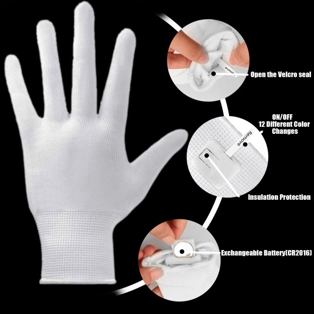 Led Gloves - 2 Pcs - Croc Lights