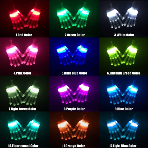Led Gloves - 2 Pcs - Croc Lights